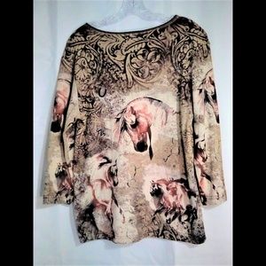 Cactus Bay Apparel Tops - Cactus Bay Apparel Women's Top Sz L Horses Cactus Bay Apparel Tops - Cactus Bay Apparel Women's Top Sz L Horses